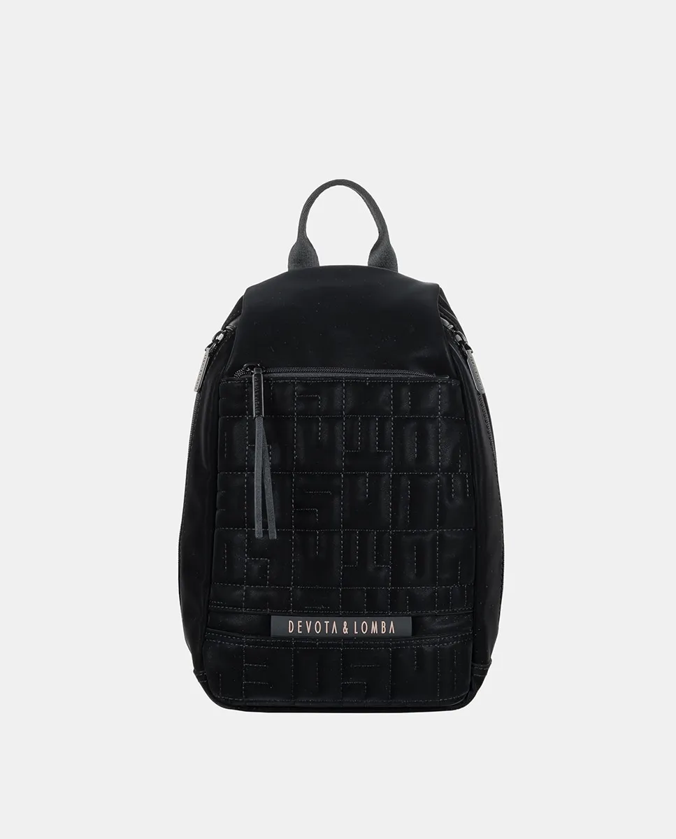 

Рюкзак с защитой от кражи из технологичного материала с мягкой набивкой Devota & Lomba, черный