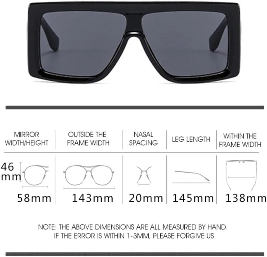 

Модные большие квадратные солнцезащитные очки для женщин, винтажные мужские солнцезащитные очки в крупной оправе с защитой от УФ-излучения UV400 TVTBBVV, Tea