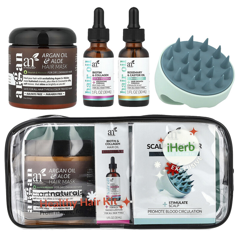 

artnaturals, iHerb Exclusive, набор для здоровых волос, набор из 5 предметов