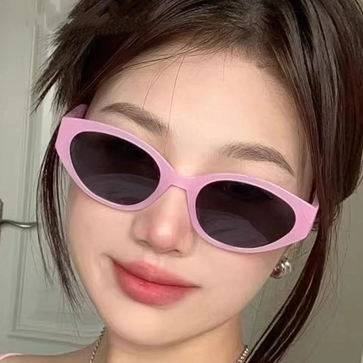 

Ретро-солнцезащитные очки «кошачий глаз» для женщин, роскошные мужские солнцезащитные очки для активного отдыха с защитой от УФ-излучения UV400 TOIPASTN, Beige Tea