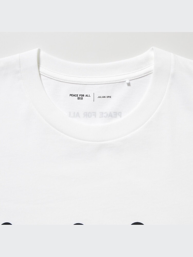 Футболка с графическим принтом «Мир всем» Uniqlo, цвет 00 белый — фото 4