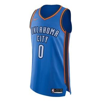 

Футболка nba russell westbrook icon edition джерси баскетбольная майка жилет au player edition thunder blue Nike, синий