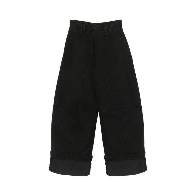 

Джинсы Simone Rocha Wide Leg Puddle Jeans 'Black/Jet', черный