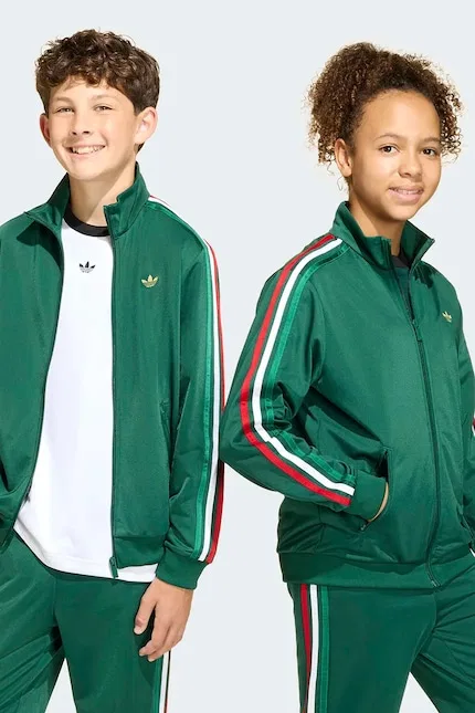 Толстовка детская с капюшоном Adidas Originals, зеленый