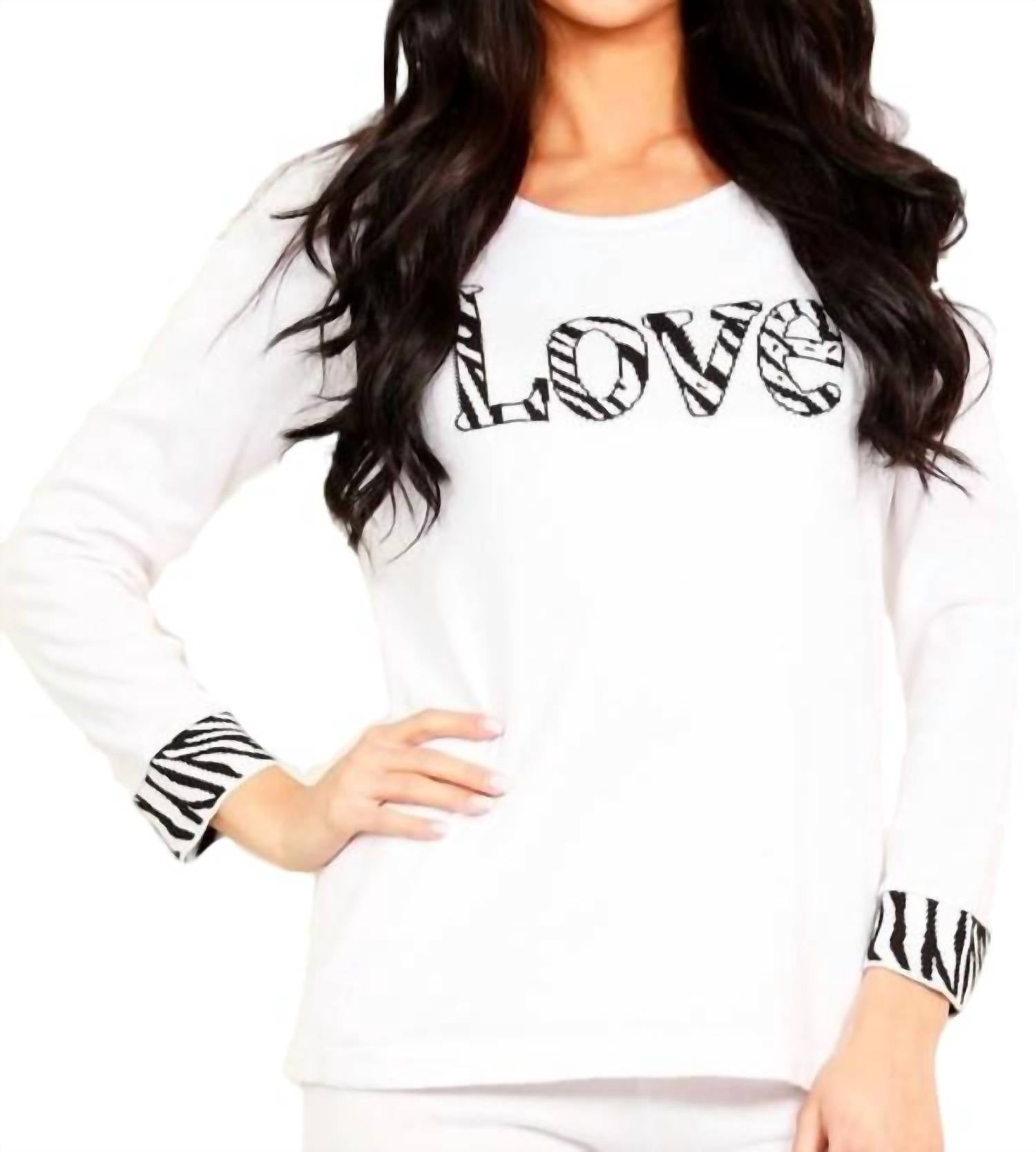 

Свитер Love Scoop Neck белого цвета ANGEL