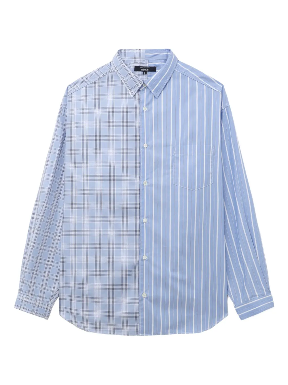 

Клетчатая рубашка в полоску Comme des Garçons Homme, синий