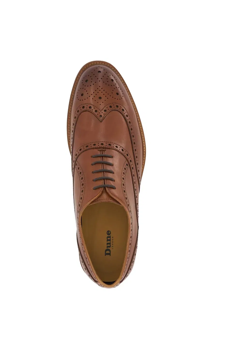 Туфли leather wingtip brogue Dune London, красный — фото 4