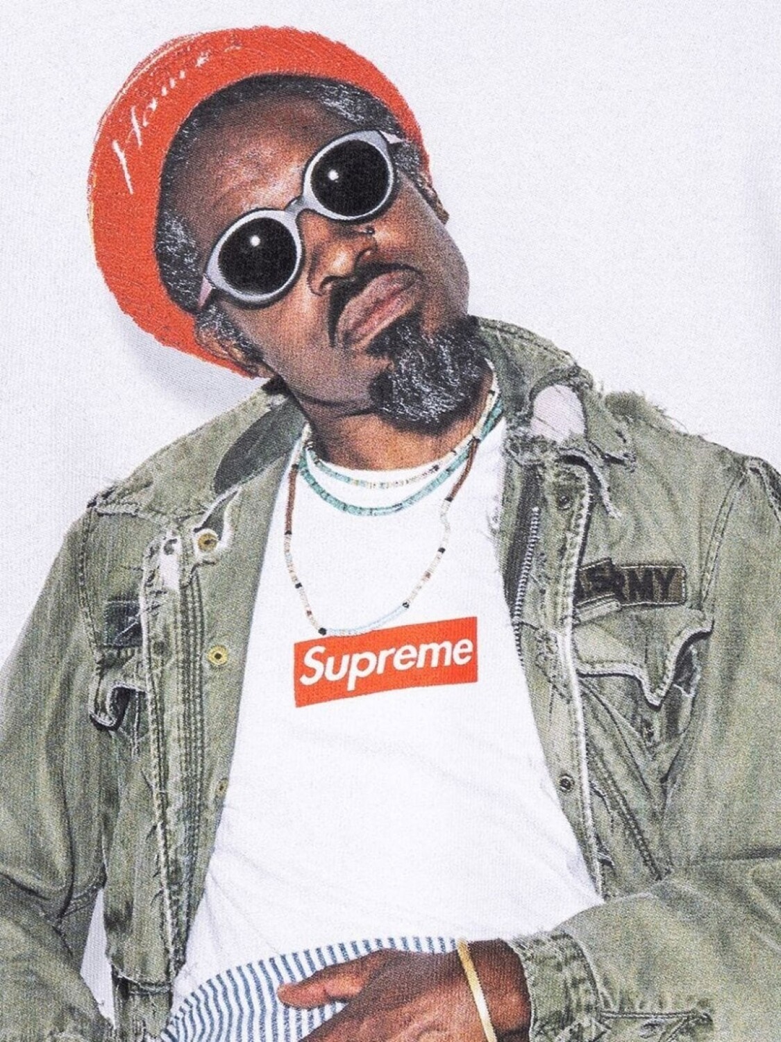 

Supreme футболка Andre 3000 с графичным принтом, черный