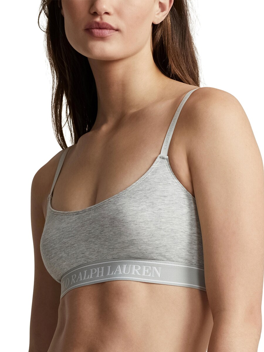Бюстгальтер без косточек Polo Ralph Lauren  SCOOP BRALETTE, белый — фото 4