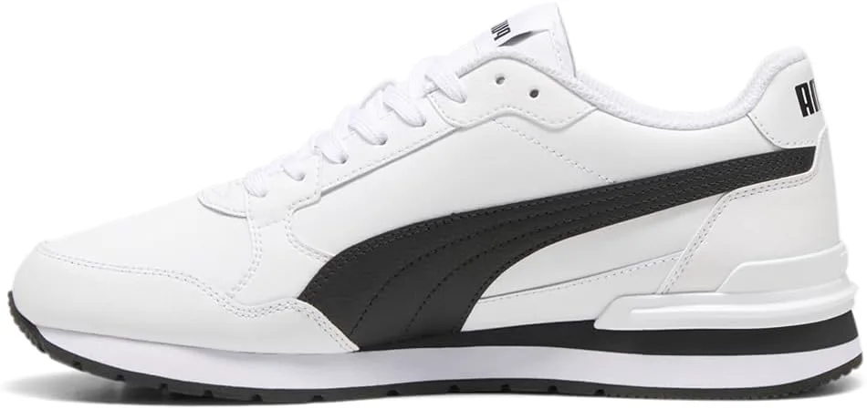 Мужские кроссовки PUMA St Runner V4 из кожи на шнуровке, повседневные - белый и бело-слоновая кость — фото 3