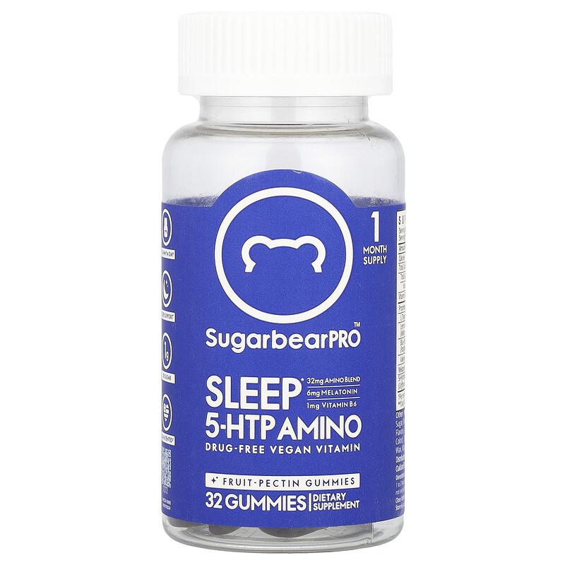 

SugarbearPro, Sleep 5-HTP Amino Gummies, 32 Gummies