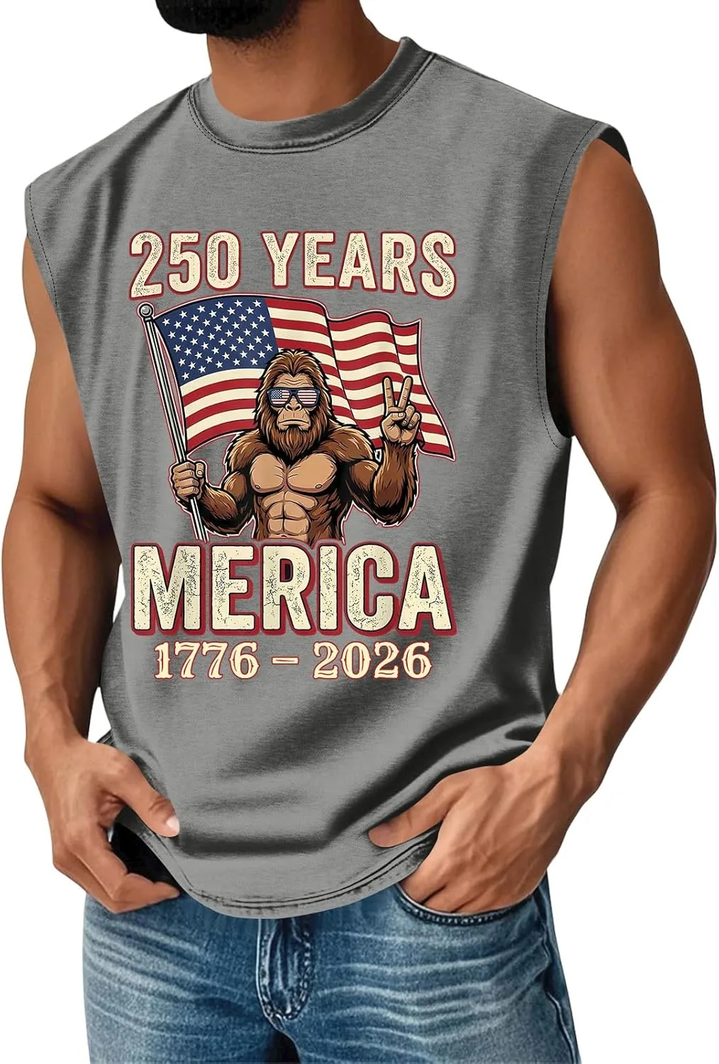 

Мужская футболка-майка 250 Years Merica 1776-2026, 250Th Anniversary, S-3XL MLUTJINOO