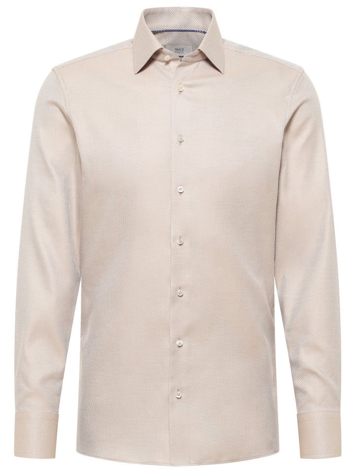 

Eterna Приталенная рубашка миндального цвета