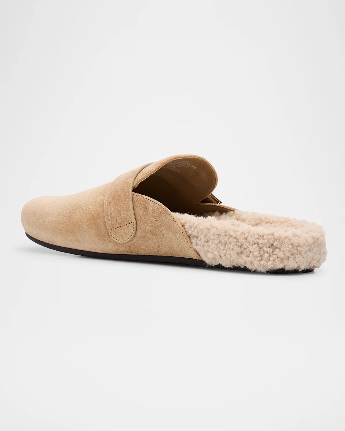 Мюли-лоферы из овчины Mellow с пряжкой и пряжкой Tory Burch, цвет Noisette  Taupe — фото 4