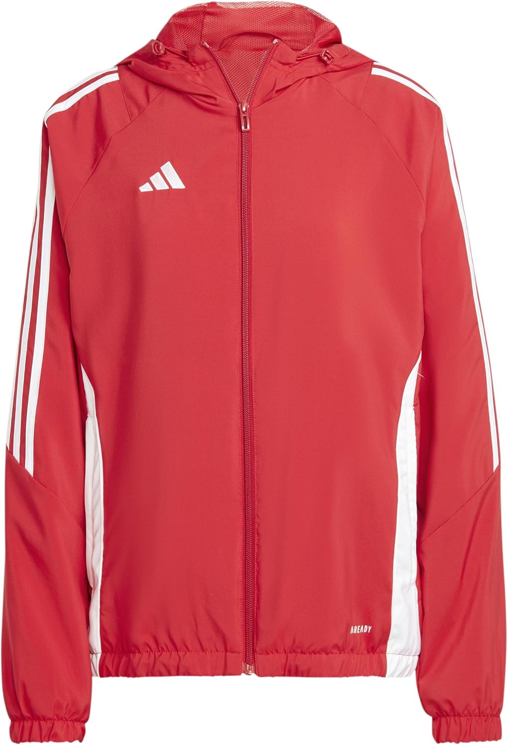 Женская ветровка Adidas Tiro 24 с капюшоном, красный — фото 2