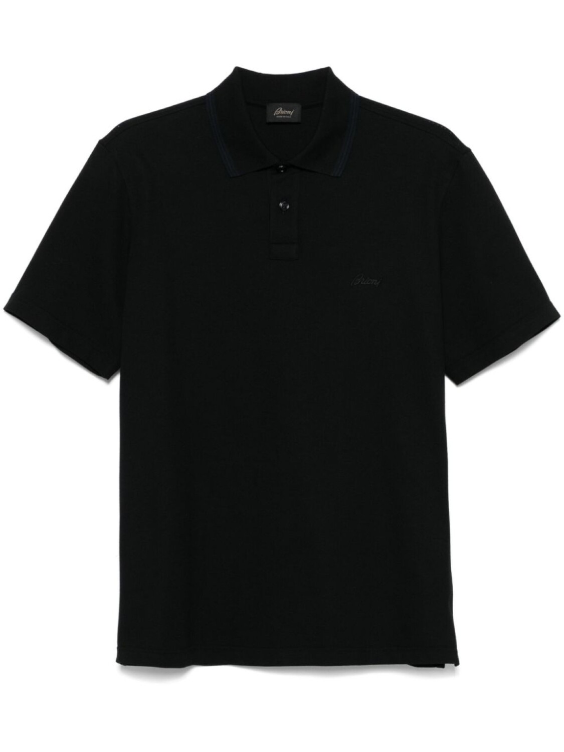 

Brioni рубашка поло из ткани пике, черный
