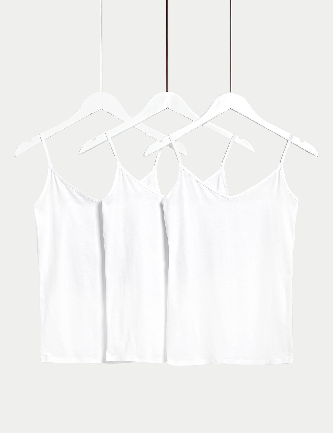 

3-х хлопковые жилеты с ремешками Marks & Spencer, белый