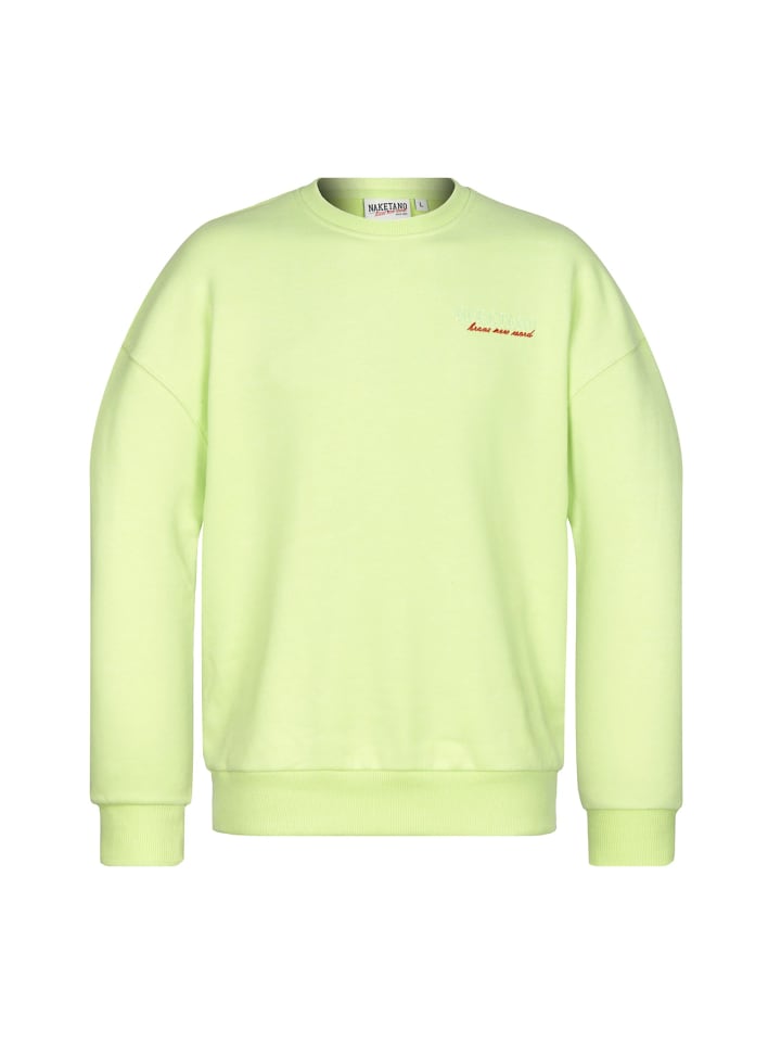 

Naketano Свободная толстовка Big Rainerius 20 Matcha Green Melange, Зеленый, Naketano Свободная толстовка Big Rainerius 20 Matcha Green Melange