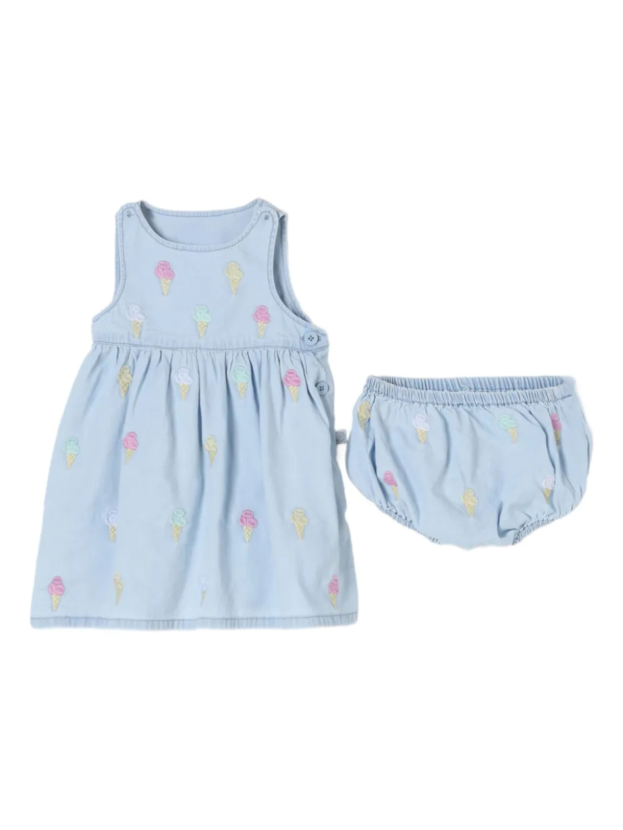 

Платье с вышивкой Iceream Stella McCartney Kids, синий