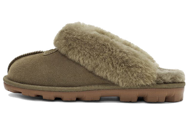 Модные босоножки кокетливые тапочки Ugg, зеленый — фото 2