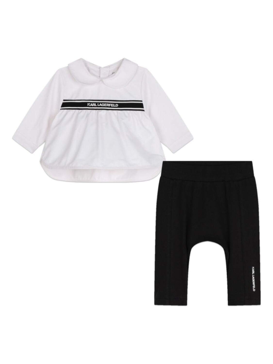 

Karl Lagerfeld Kids комплект из хлопковых леггинсов с логотипом, белый