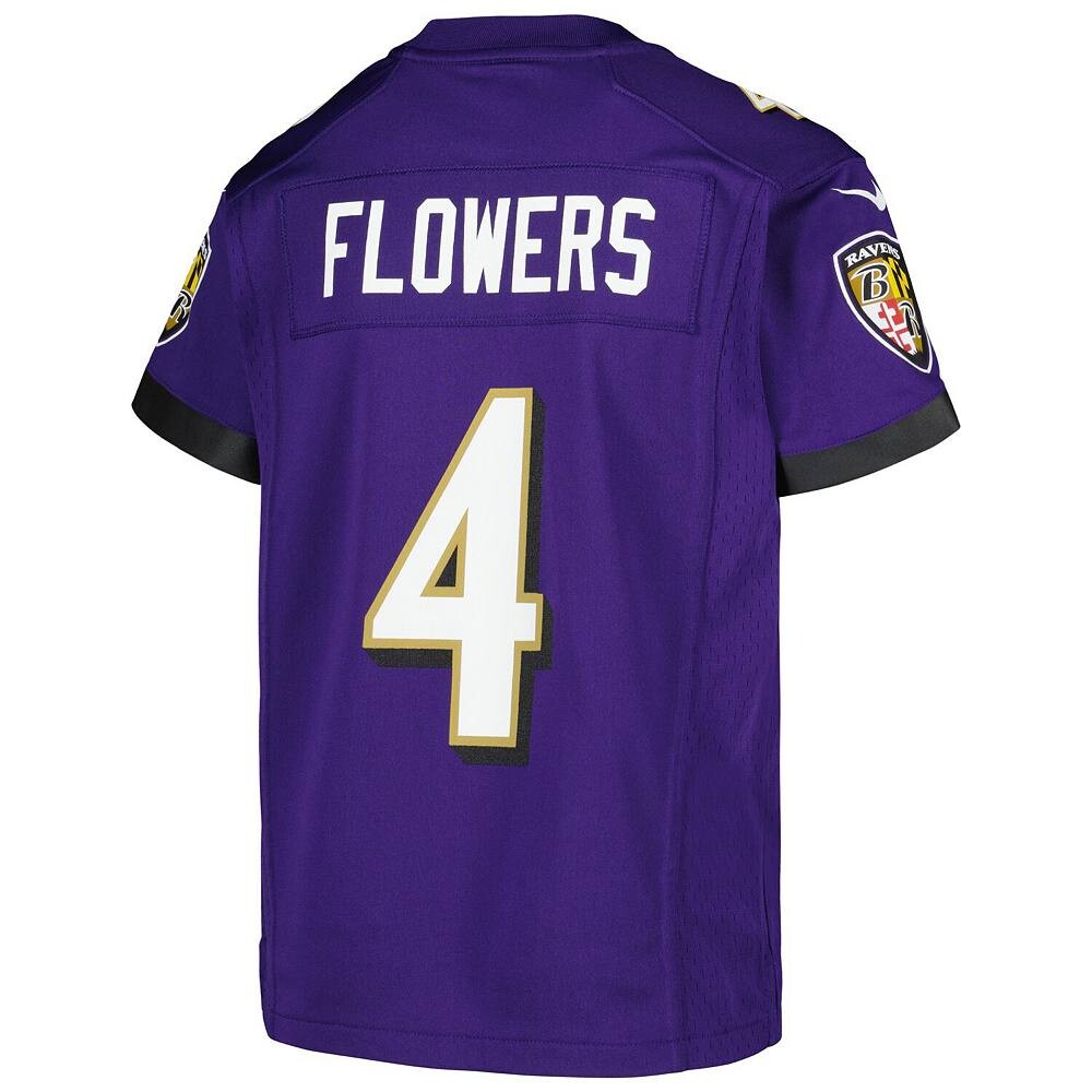 Молодежная игровая майка Nike Zay Flowers Purple Baltimore Ravens, цвет Rav Purple — фото 4