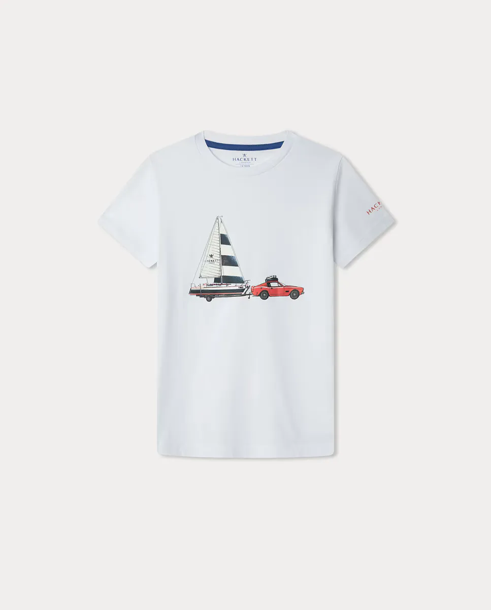 

Hackett Car Tee футболка для мальчиков, белый