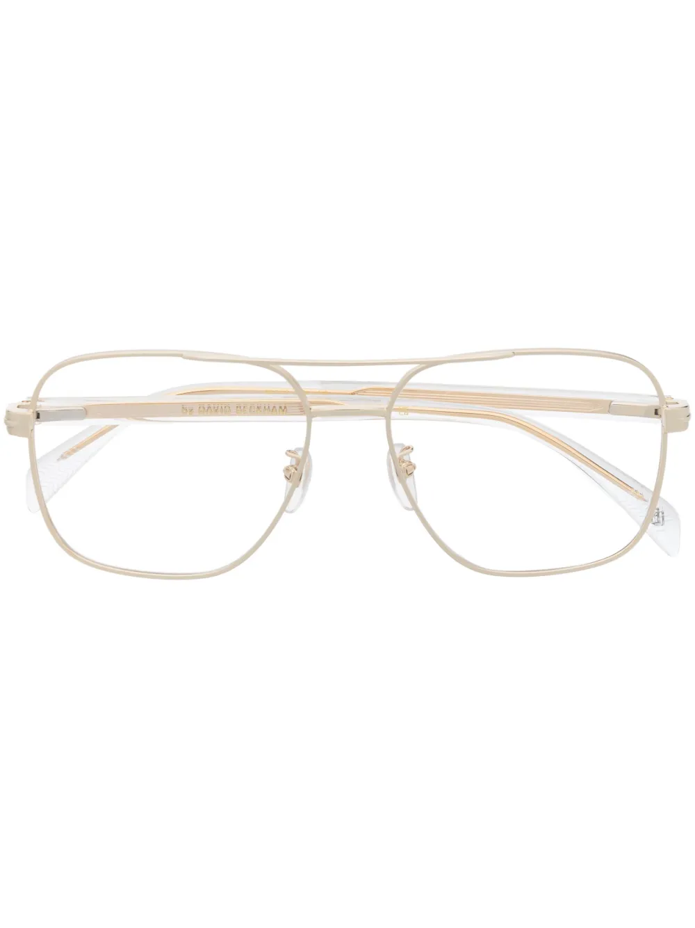 

Очки Loj в прозрачной оправе Eyewear by David Beckham, золотой