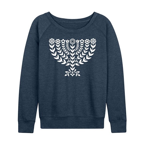 

Женская футболка с длинным рукавом Hanukkah Menorah Floral French Terry Licensed Character, Heather Indigo, Фиолетовый, Женская футболка с длинным рукавом Hanukkah Menorah Floral French Terry Licensed Character, Heather Indigo