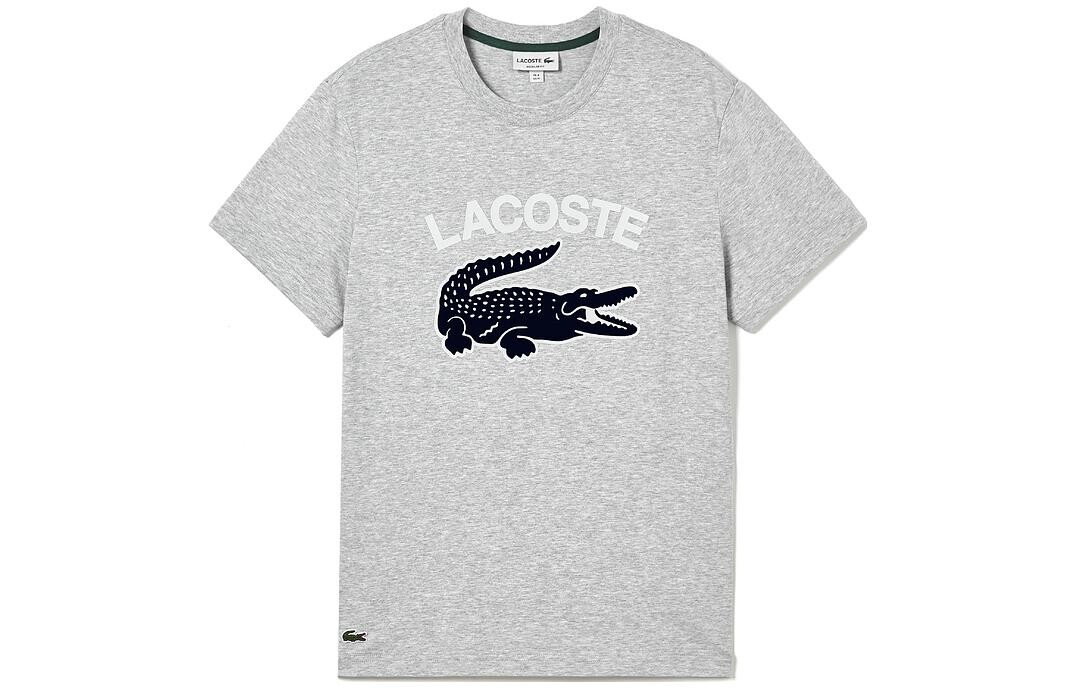 

Футболка мужская серебристо-серая Lacoste, серый