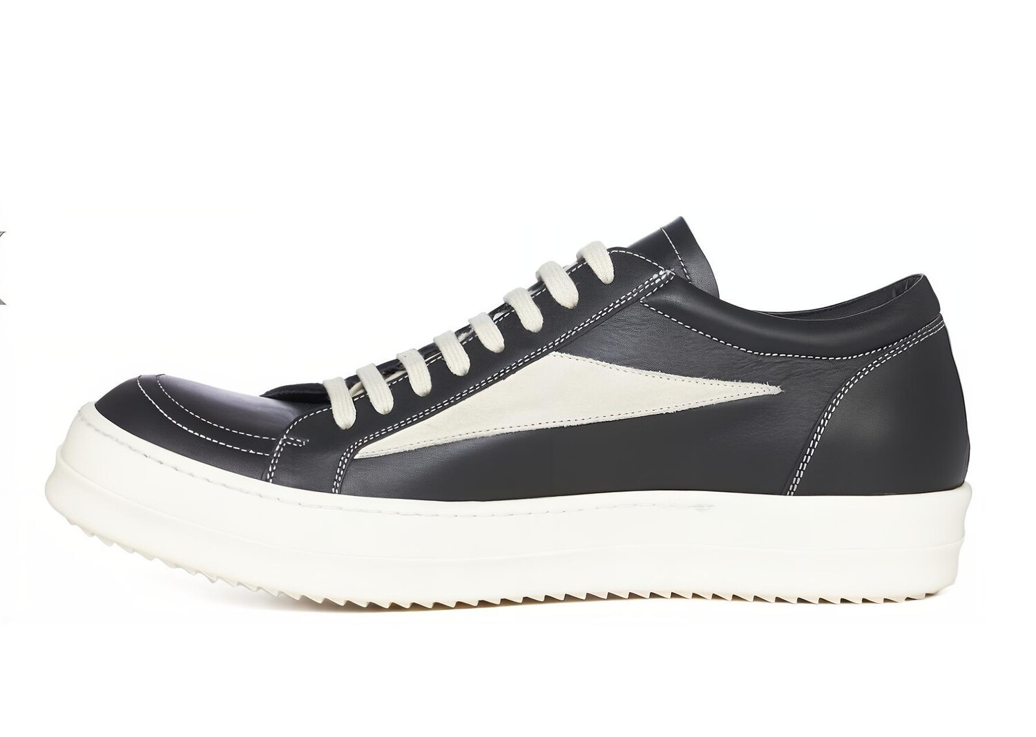 Кроссовки Rick Owens Lace-up Leather Sneakers, черный