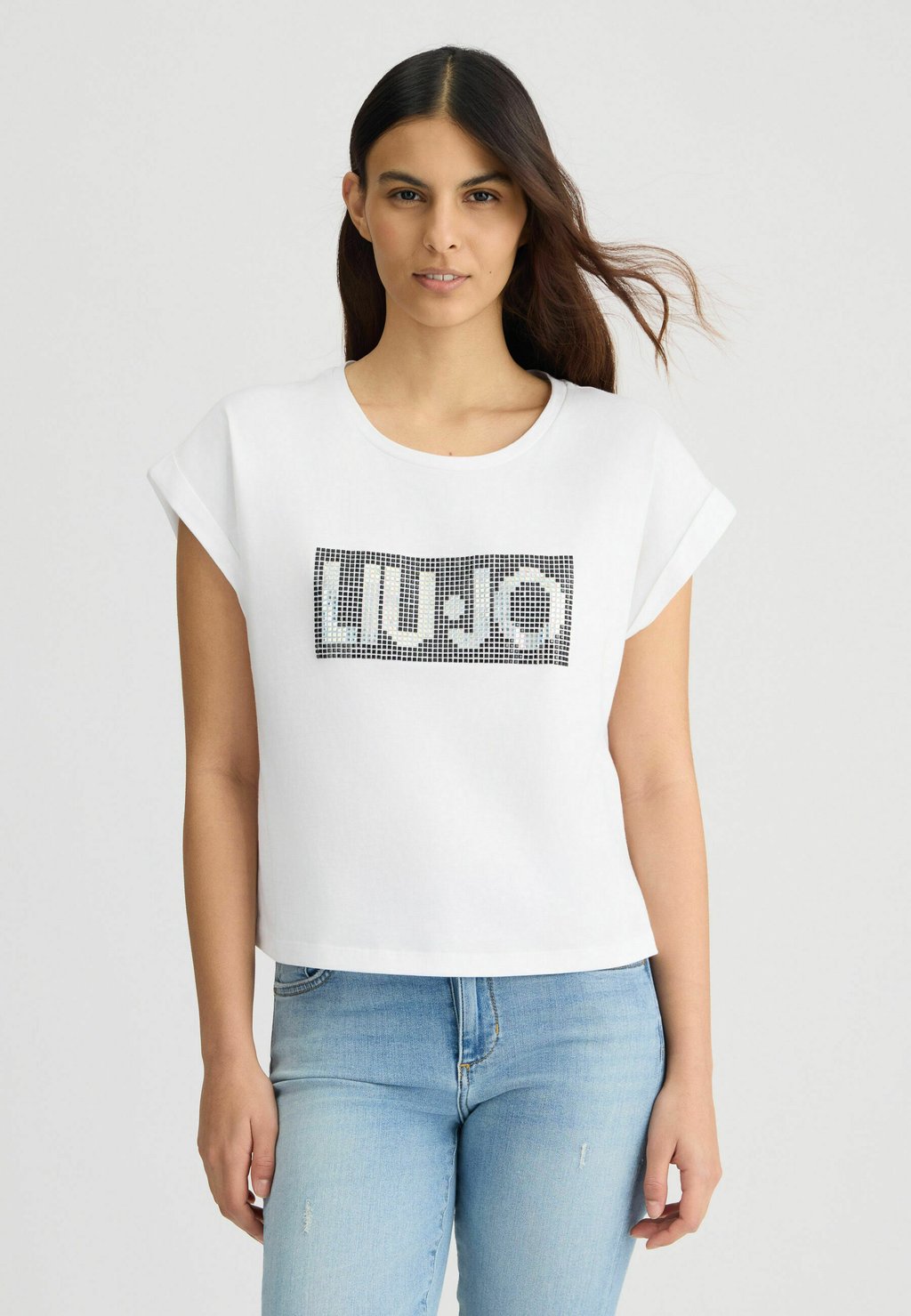 

Футболка с принтом LIU JO, белый