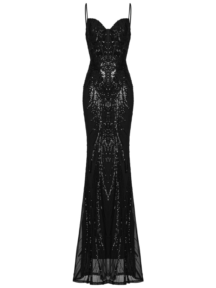

Длинное платье Moda Minx, черный