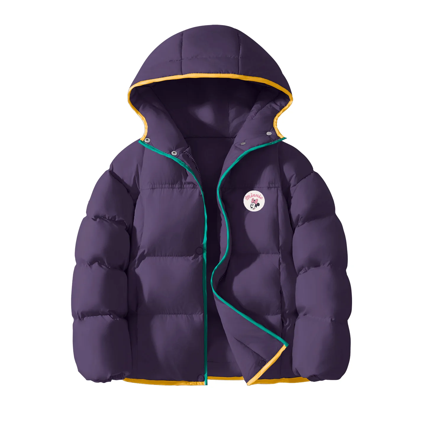 Детская утепленная куртка с подкладкой Disney, [Thickened Thermal]Dini Round Hook-and-Loop K Midnight Purple