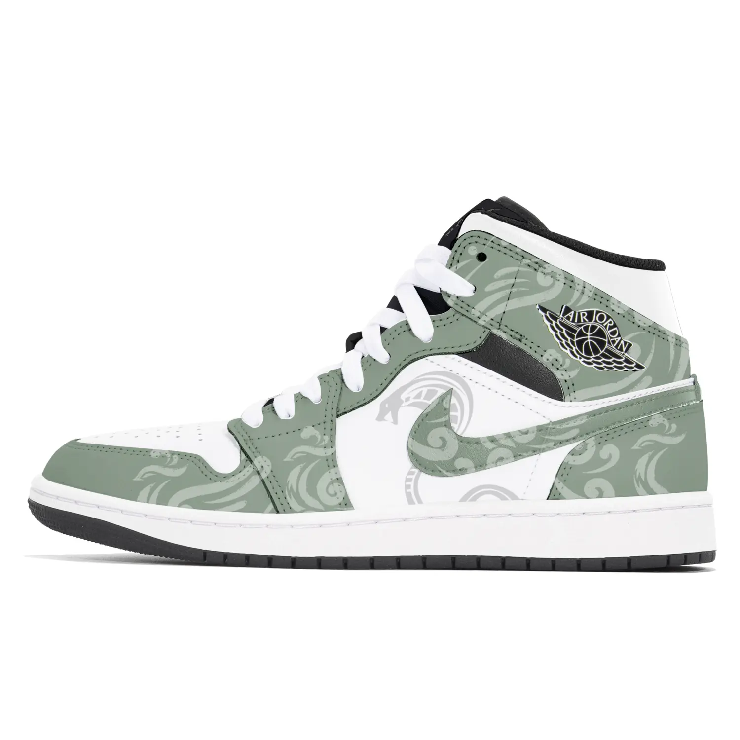 

Jordan Air 1 Dust, Vitality устойчивые к истиранию кроссовки Mid Top Vintage баскетбольные мужские light green