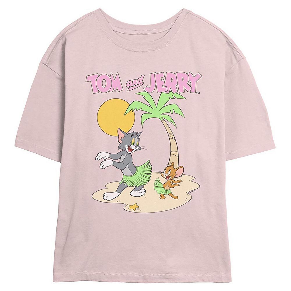 

Детская футболка с рисунком Tom & Jerry Hawaiian Dance Skimmer Licensed Character, цвет Blush