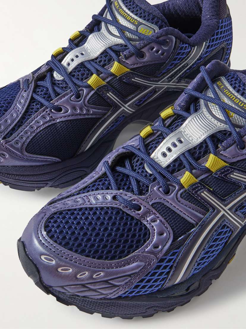 Кроссовки Gel-Nimbus 10.1 с металлической резиновой отделкой и сеткой Asics, синий — фото 4
