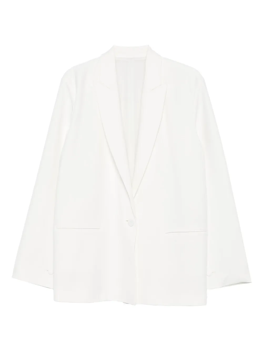 

Однобортный пиджак с лацканами с вырезом Alberta Ferretti, белый