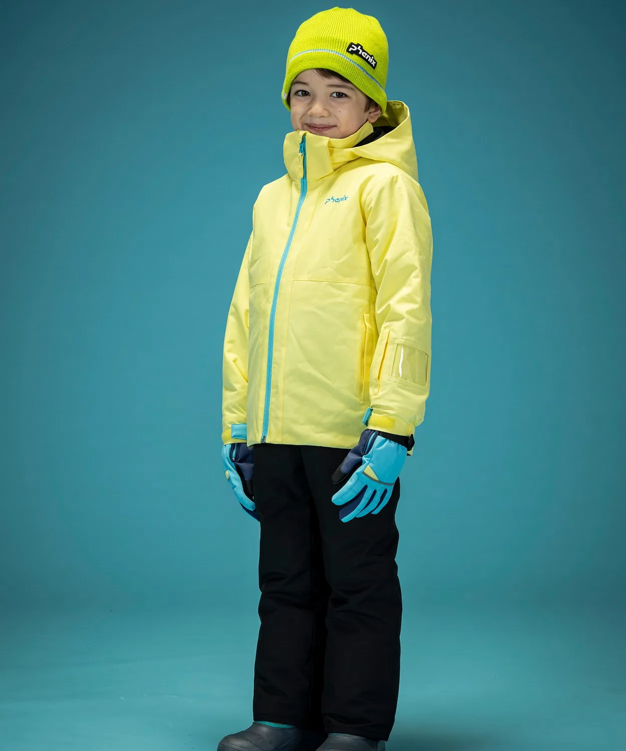 Детский ски-костюм Playing in Snow Junior Two-piece phenix, комплект из куртки и брюк, желтый