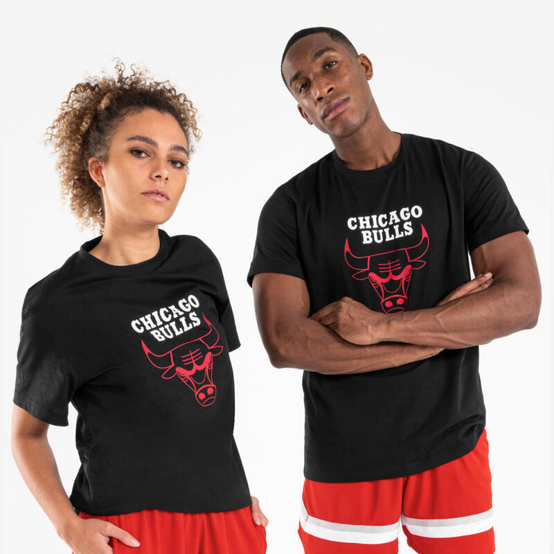 

Женская/мужская баскетбольная футболка NBA Chicago Bulls — TS 900 AD черная TARMAK, цвет schwarz