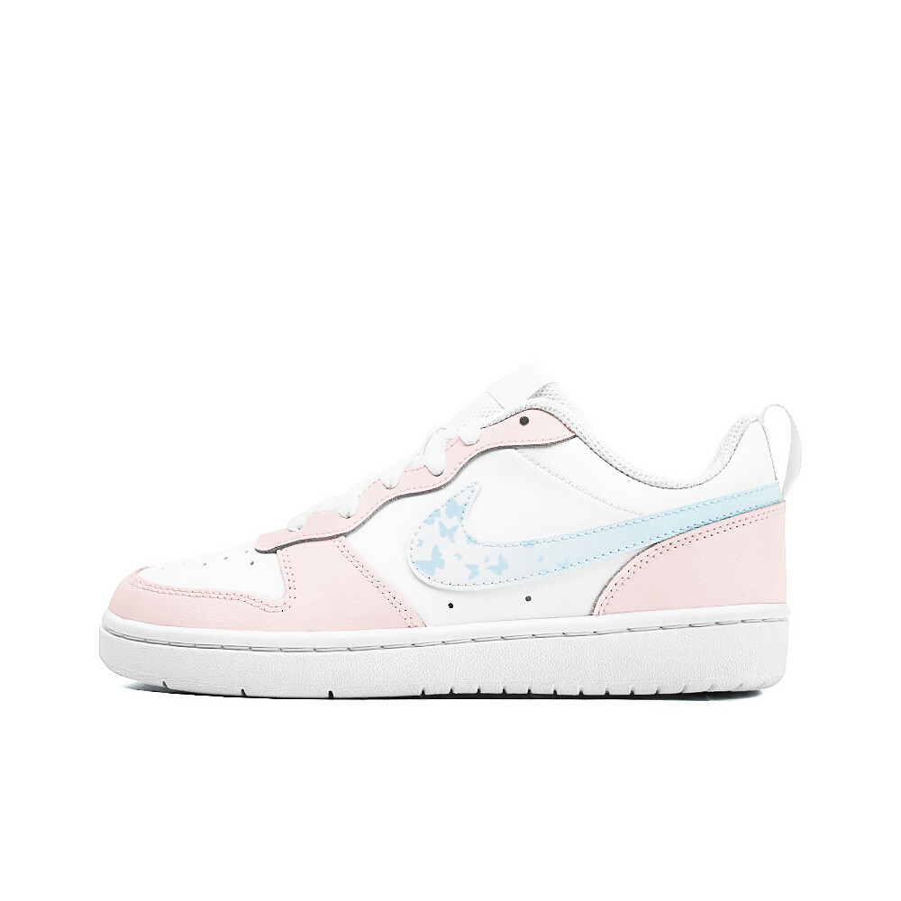 

Кроссовки Nike Court Borough Skateboarding Shoes Women's Low-top Pink/White/Blue, розовый