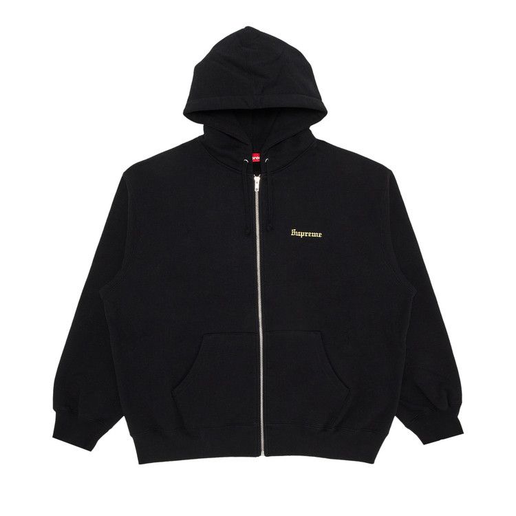 

Толстовка Supreme Crest Zip Up Hooded Sweatshirt, Black