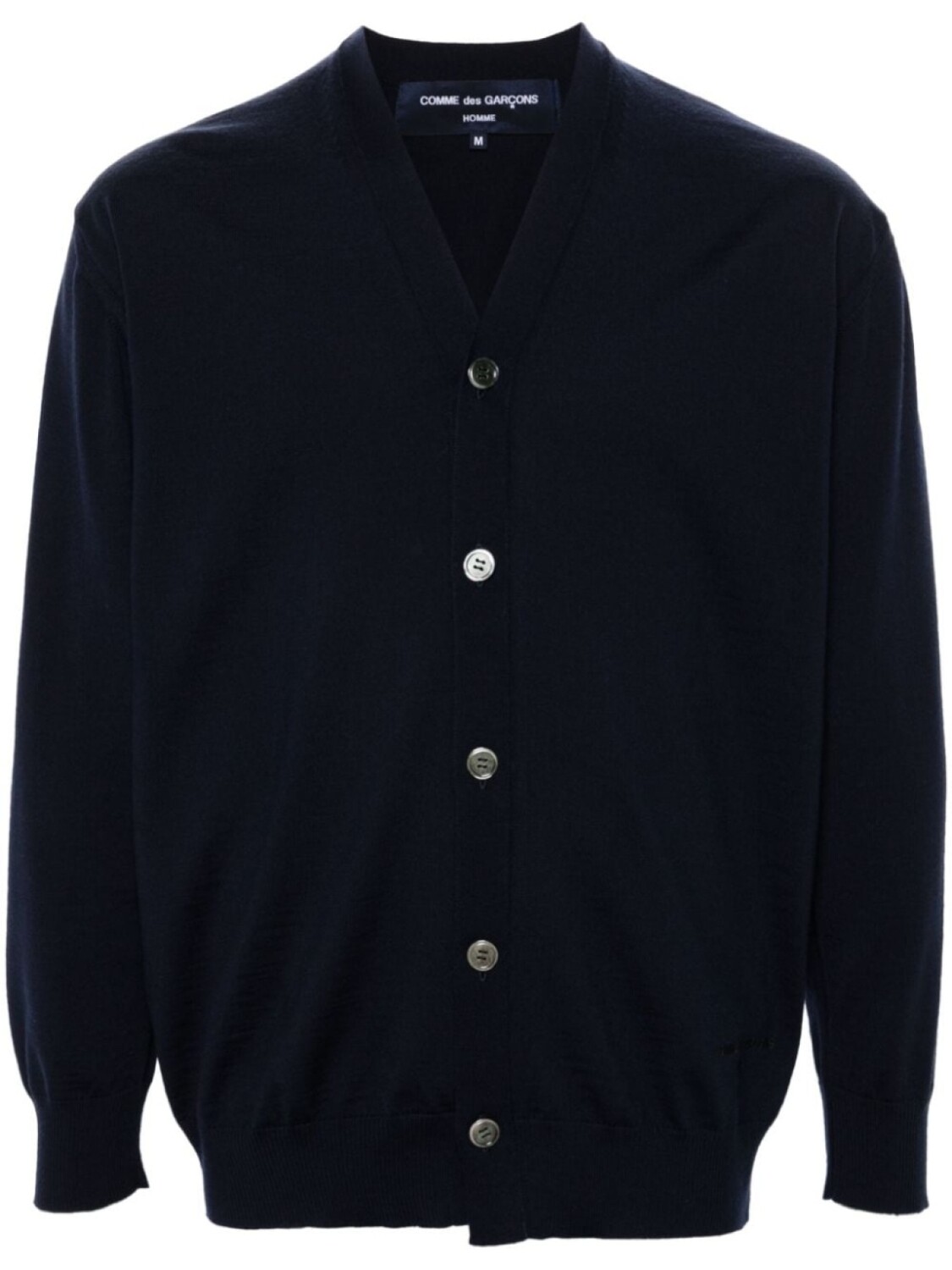 

Comme des Garçons Homme шерстяной кардиган с вышитым логотипом, синий