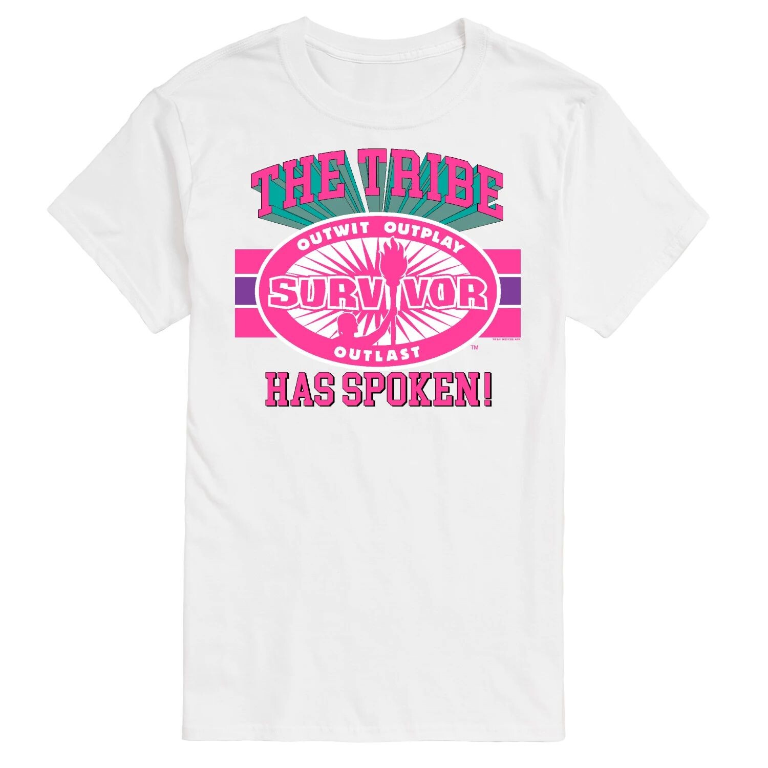 

Футболка Big & Tall Survivor The Tribe Spoke с цветком License, белый