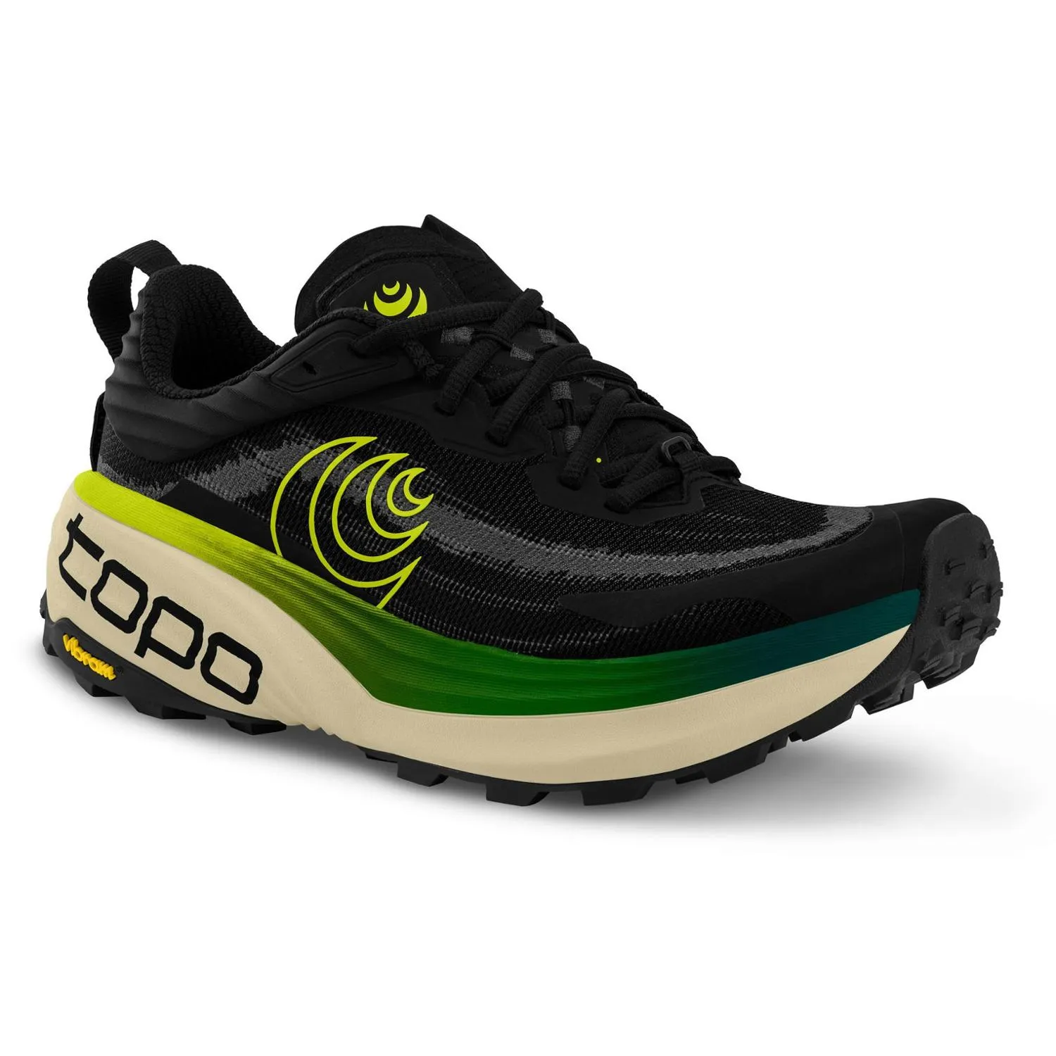 Мужские трейловые беговые кроссовки Vista Topo Athletic, Black/Lime — фото 3