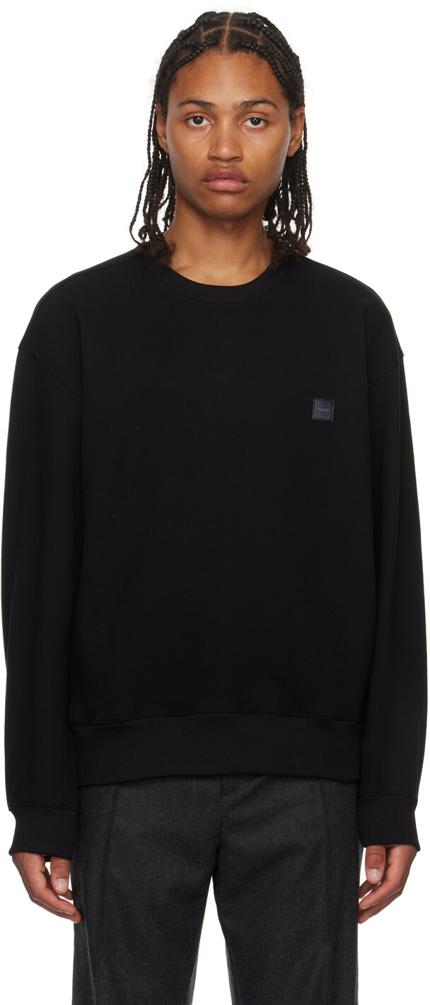 

Черный свитшот с вышивкой Solid Homme