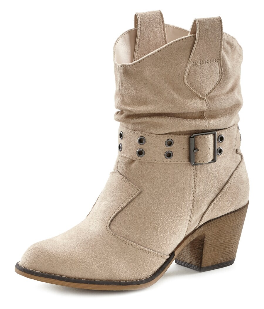 Классические ботильоны LASCANA Ankle Boots, бежевый