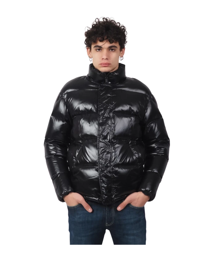 

Черная блестящая мужская куртка-бомбер Ciesse Piumini, черный
