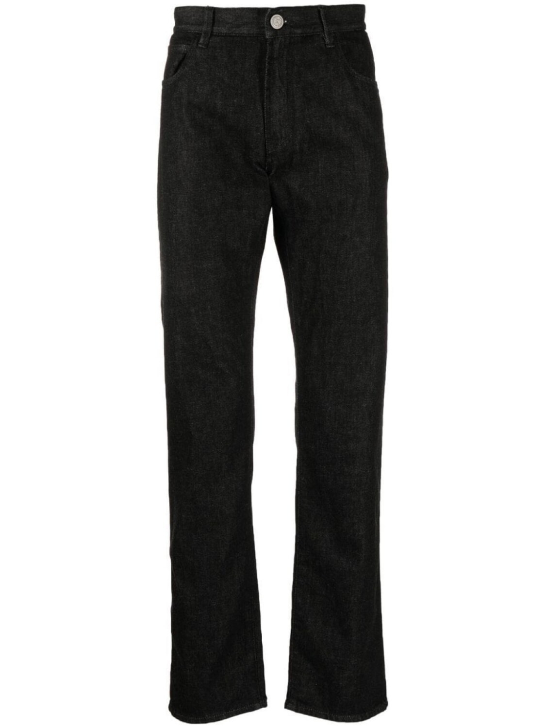 

Giorgio Armani straight-leg dark-wash jeans, черный