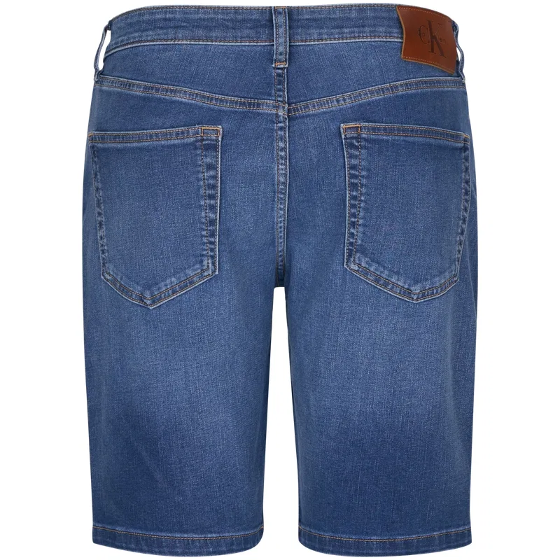 Шорты джинсовые классические Calvin Klein Y3L синие — фото 3